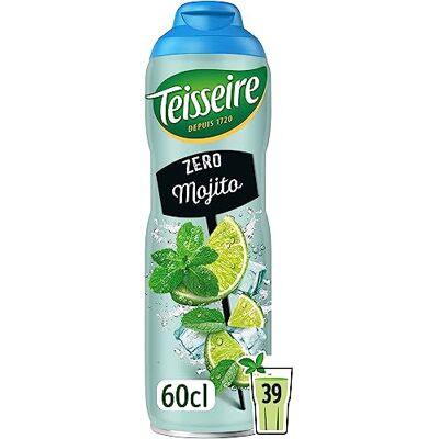 Teisseire Zéro Sucre, Sirop Saveur Mojito pour Cocktail et Cocktail sans Alcool, Boisson rafraîchissante, Bidon 60cl - Publicité Teisseire Zéro Sucre, Sirop Saveur Mojito pour Cocktail et Cocktail sans Alcool, Boisson rafraîchissante, Bidon 60cl - Publicité