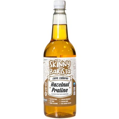 The Skinny Food Co - Praliné Noisette - 1000ml - Sirop de Café - Publicité The Skinny Food Co - Praliné Noisette - 1000ml - Sirop de Café - Publicité