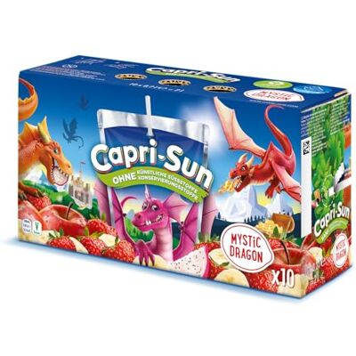 Capri Sun Mystic Dragon Boîte de 10 x 200 ml Mystic Dragon Pomme, Fraise, Banane et Pitahaya - Publicité Capri Sun Mystic Dragon Boîte de 10 x 200 ml Mystic Dragon Pomme, Fraise, Banane et Pitahaya - Publicité