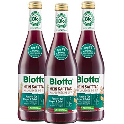 Biotta Ma Journée de Jus Carotte, Acacia & Gingembre Bio 500ml Riche en vitamine A naturelle et potassium, cocktail de légumes bio, lot de 3 - Publicité Biotta Ma Journée de Jus Carotte, Acacia & Gingembre Bio 500ml Riche en vitamine A naturelle et potassium, cocktail de légumes bio, lot de 3 - Publicité