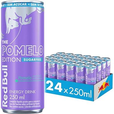 Red Bull Energy Lot de 24 cannettes Pomelo sans sucre 250 ml - Publicité Red Bull Energy Lot de 24 cannettes Pomelo sans sucre 250 ml - Publicité