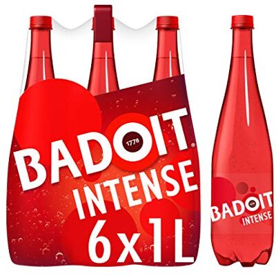 Badoit Rouge Eau Minérale Gazeuse Intensément Diablement Pétillante Bouteille 6 x 1 L - Publicité Badoit Rouge Eau Minérale Gazeuse Intensément Diablement Pétillante Bouteille 6 x 1 L - Publicité
