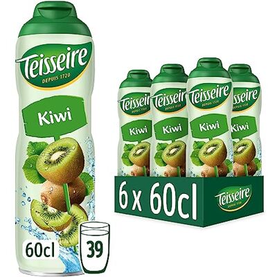Teisseire Sirop de Kiwi pour Cocktail, Boisson rafraîchissante, Bidon Recyclable, 6x60cl - Publicité Teisseire Sirop de Kiwi pour Cocktail, Boisson rafraîchissante, Bidon Recyclable, 6x60cl - Publicité