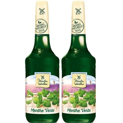 Moulin de Valdonne Sirop de Menthe pour boisson rafraîchissante, cocktail avec ou sans alcool, 2 bouteilles 70 cl - Publicité Moulin de Valdonne Sirop de Menthe pour boisson rafraîchissante, cocktail avec ou sans alcool, 2 bouteilles 70 cl - Publicité
