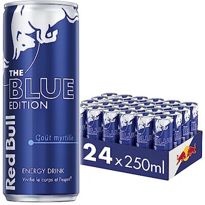 Red Bull , Boisson énergisante, goût Myrtille 250ml (lot de 24 canettes) - Publicité Red Bull , Boisson énergisante, goût Myrtille 250ml (lot de 24 canettes) - Publicité