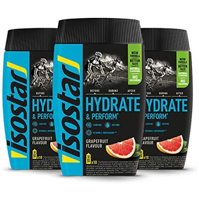 Isostar Hydrate & Perform Poudre Pamplemousse 400g - Publicité Isostar Hydrate & Perform Poudre Pamplemousse 400g - Publicité