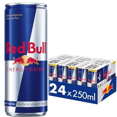 Red Bull , Boisson énergisante, 8x250ml (3 packs de 8x250ml- 24 canettes) - Publicité Red Bull , Boisson énergisante, 8x250ml (3 packs de 8x250ml- 24 canettes) - Publicité