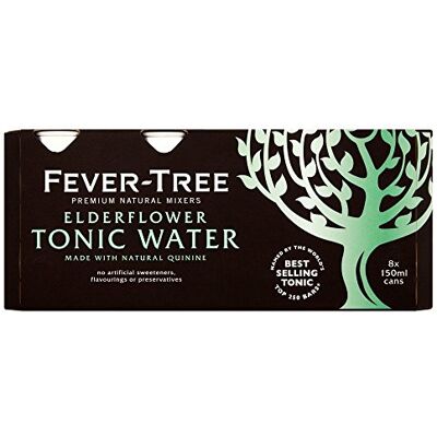 FEVER-TREE Fever Tree Elderflower Tonic Water in Cans 8x150ml - Publicité FEVER-TREE Fever Tree Elderflower Tonic Water in Cans 8x150ml - Publicité