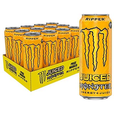 Monster Cable Monstre Ripper Energy + Juice 500ml (Pack de 12 x 500 ml) - Publicité Monster Cable Monstre Ripper Energy + Juice 500ml (Pack de 12 x 500 ml) - Publicité