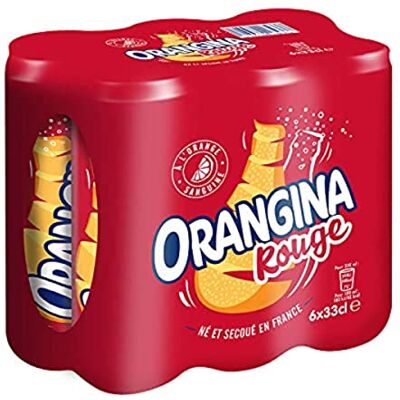 Orangina Boisson Gazeuse Rouge Orange Sanguine, 6 x 33cl - Publicité Orangina Boisson Gazeuse Rouge Orange Sanguine, 6 x 33cl - Publicité