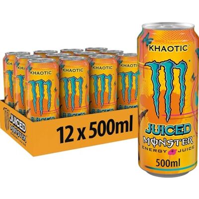Monster Cable Energy Juiced Khaotic blik 12x50 cl NL - Publicité Monster Cable Energy Juiced Khaotic blik 12x50 cl NL - Publicité