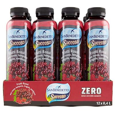 San Benedetto JUTEUX ZÉRO FRUITS ROUGES 12 X 40 CL - Publicité San Benedetto JUTEUX ZÉRO FRUITS ROUGES 12 X 40 CL - Publicité