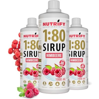 NUTRIFY Vital Fitness Drink Lot de 3 sirops 1:80 3 x 1 l – Framboise, boisson concentrée avec vitamines et L-carnitine sans sucre – Pour 240 litres de boisson sportive faible en calories – 3 x 1000 ml - Publicité NUTRIFY Vital Fitness Drink Lot de 3 sirops 1:80 3 x 1 l – Framboise, boisson concentrée avec vitamines et L-carnitine sans sucre – Pour 240 litres de boisson sportive faible en calories – 3 x 1000 ml - Publicité