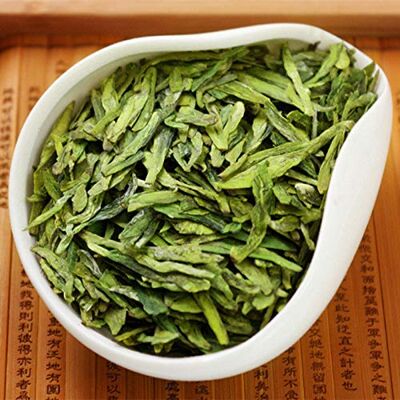 HELLOYOUNG 250g (0.55LB) Dragon Bien Chinois Printemps Longjing Thé Vert pour la à Long Jing thé Thé chinois Nourriture verte - Publicité HELLOYOUNG 250g (0.55LB) Dragon Bien Chinois Printemps Longjing Thé Vert pour la à Long Jing thé Thé chinois Nourriture verte - Publicité