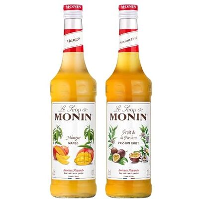 Monin Assortiment exotique de Sirop de Mangue et de Passion Pour Cocktail, Thé Glacé et Limonade Arômes Naturels Bouteille en Verre 2 * 70 cl - Publicité Monin Assortiment exotique de Sirop de Mangue et de Passion Pour Cocktail, Thé Glacé et Limonade Arômes Naturels Bouteille en Verre 2 * 70 cl - Publicité