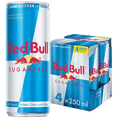 Red Bull Sugar Free 4 x 250ml - Publicité Red Bull Sugar Free 4 x 250ml - Publicité