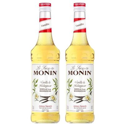Monin lot de 2 bouteilles Sirop de Vanille de Madagascar Pour Café, Cappuccino, Latte et Chocolat Chaud Arômes Naturels Bouteille en verre 2 * 70 cl - Publicité Monin lot de 2 bouteilles Sirop de Vanille de Madagascar Pour Café, Cappuccino, Latte et Chocolat Chaud Arômes Naturels Bouteille en verre 2 * 70 cl - Publicité