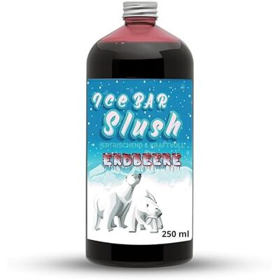 ICE Bär SLUSH ICE Ours Sirop sans AZO ni glycérine Bouteille de 250 ml Concentré pour machines à glace Slushy Boissons Maker Machine à glace 1:5 à 1:20 (250 ml, fraise) - Publicité ICE Bär SLUSH ICE Ours Sirop sans AZO ni glycérine Bouteille de 250 ml Concentré pour machines à glace Slushy Boissons Maker Machine à glace 1:5 à 1:20 (250 ml, fraise) - Publicité
