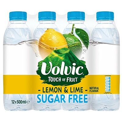 Volvic Touch of Fruit Sans Sucre Citron & Lime 12 x 500 ml - Publicité Volvic Touch of Fruit Sans Sucre Citron & Lime 12 x 500 ml - Publicité