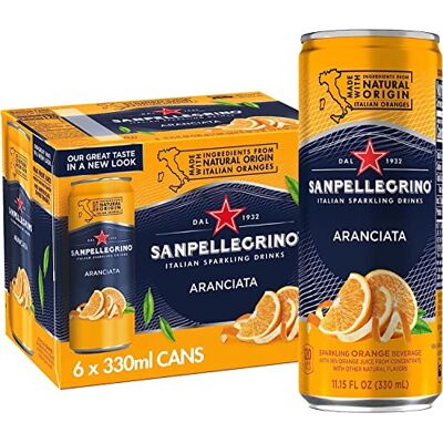 Italian Gourmet E.R. L'Aranciata Lot de 72 boîtes de 330 ml San pellegrino Orange Limonade Original Orange + Italian Gourmet Polpa 400 g - Publicité Italian Gourmet E.R. L'Aranciata Lot de 72 boîtes de 330 ml San pellegrino Orange Limonade Original Orange + Italian Gourmet Polpa 400 g - Publicité