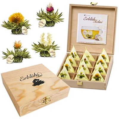 Creano Coffret Teelini 12 pcs – Boîte en Bois avec Fleurs de Thé Blanc en Portion de Tasse – 4 Saveurs Délicates – Idée Cadeau Durable, Femme & Bureau - Publicité Creano Coffret Teelini 12 pcs – Boîte en Bois avec Fleurs de Thé Blanc en Portion de Tasse – 4 Saveurs Délicates – Idée Cadeau Durable, Femme & Bureau - Publicité