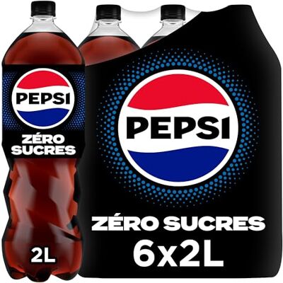 Pepsi Zéro Sans Sucres Bouteille 6 X 2L Pack - Publicité Pepsi Zéro Sans Sucres Bouteille 6 X 2L Pack - Publicité