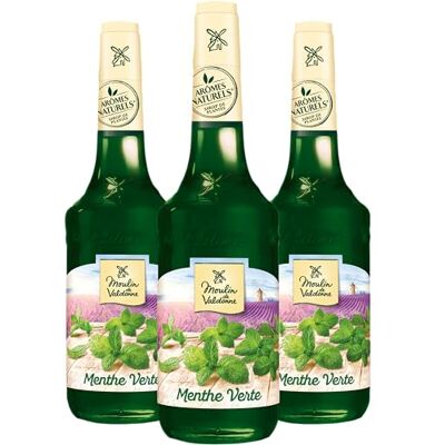 Moulin de Valdonne Sirop de Menthe pour boisson rafraîchissante, cocktail avec ou sans alcool, 3 bouteilles 70 cl - Publicité Moulin de Valdonne Sirop de Menthe pour boisson rafraîchissante, cocktail avec ou sans alcool, 3 bouteilles 70 cl - Publicité