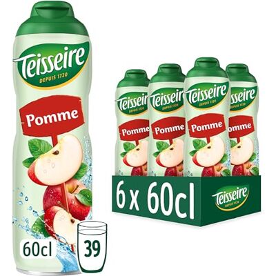 Teisseire Sirop de Pomme pour Boisson Rafraîchissante, Cocktails, Bidon Recyclable 6x60cl - Publicité Teisseire Sirop de Pomme pour Boisson Rafraîchissante, Cocktails, Bidon Recyclable 6x60cl - Publicité
