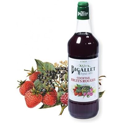 Bigallet Sirop Cocktail de fruits rouges 1L - Publicité Bigallet Sirop Cocktail de fruits rouges 1L - Publicité