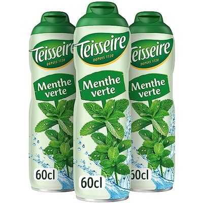 Teisseire Sirop de Menthe Verte pour Boisson Rafraîchissante, Cocktails, Bidon Recyclable (Lot de 3) - Publicité Teisseire Sirop de Menthe Verte pour Boisson Rafraîchissante, Cocktails, Bidon Recyclable (Lot de 3) - Publicité