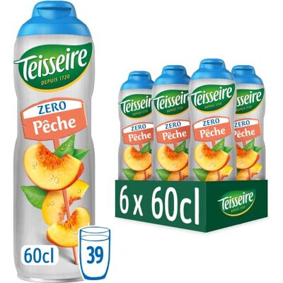 Teisseire Zéro Sucre, Sirop Pêche pour Boisson Rafraîchissante, Cocktails, Bidon (Pack de 6) - Publicité Teisseire Zéro Sucre, Sirop Pêche pour Boisson Rafraîchissante, Cocktails, Bidon (Pack de 6) - Publicité