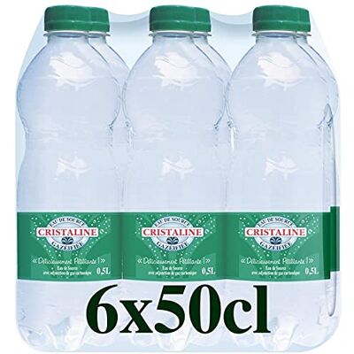 CRISTALINE Eau Gazéifiée 6X50Cl Prix de l'Unité - Publicité CRISTALINE Eau Gazéifiée 6X50Cl Prix de l'Unité - Publicité