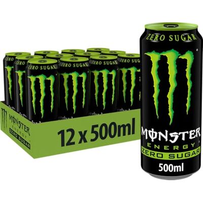 Monster Cable ENERGY Green Zero Sugar boisson énergisante, lot de 12 canettes de 50 cl - Publicité Monster Cable ENERGY Green Zero Sugar boisson énergisante, lot de 12 canettes de 50 cl - Publicité