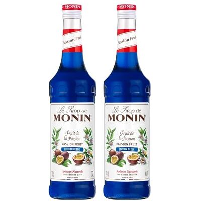 Monin lot de 2 bouteilles Sirop de Passion édition Bleu Pour Cocktail, Thé Glacé, Limonade Arômes Naturels Bouteille en Verre 2 * 70 cl - Publicité Monin lot de 2 bouteilles Sirop de Passion édition Bleu Pour Cocktail, Thé Glacé, Limonade Arômes Naturels Bouteille en Verre 2 * 70 cl - Publicité