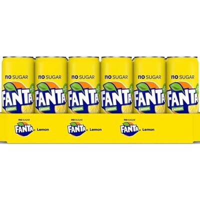 Fanta Lemon Zero sleekcan 24x33 cl NL - Publicité Fanta Lemon Zero sleekcan 24x33 cl NL - Publicité
