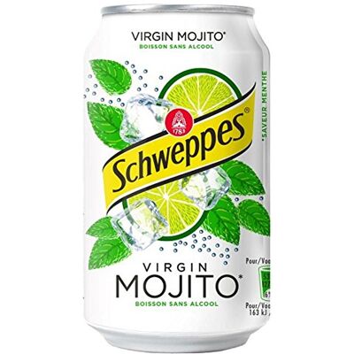 Schweppes Virgin Mojito 33cl (pack de 24) - Publicité Schweppes Virgin Mojito 33cl (pack de 24) - Publicité
