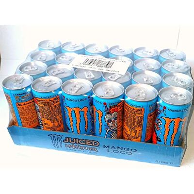MONSTER - Mango loco - Mangue - 250ml - Energy drink - Publicité MONSTER - Mango loco - Mangue - 250ml - Energy drink - Publicité