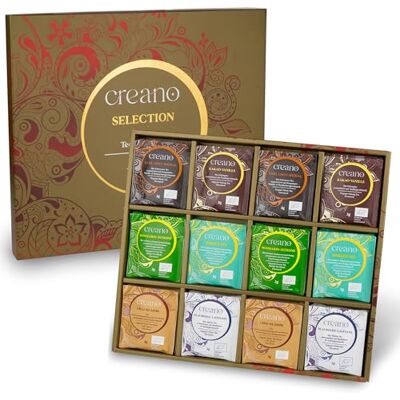 Creano Thé Bio "Organic Tea Blend" – Coffret 48 sachets, 6 variétés (Vert, Blanc, Noir & Oolong) – Coffret cadeau naturel, Infusions* - Publicité Creano Thé Bio "Organic Tea Blend" – Coffret 48 sachets, 6 variétés (Vert, Blanc, Noir & Oolong) – Coffret cadeau naturel, Infusions* - Publicité
