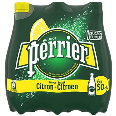 Perrier Aromatise Citron Eau Minérale, 6 x 500ml - Publicité Perrier Aromatise Citron Eau Minérale, 6 x 500ml - Publicité