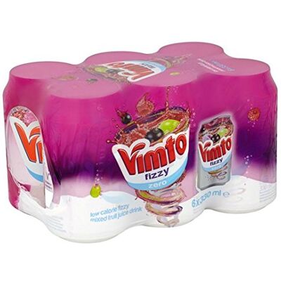Vimto Fizzy Sans sucre ajouté 6 x 330ml - Publicité Vimto Fizzy Sans sucre ajouté 6 x 330ml - Publicité