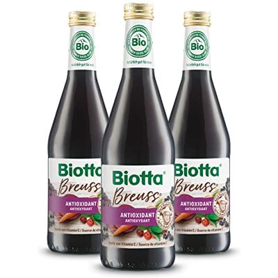 Biotta Breuss Antioxydant Betterave, Cassis & Raisin Bio 500ml Riche en vitamine C et antioxydants naturels, contribue à la protection des cellules, lot de 3 - Publicité Biotta Breuss Antioxydant Betterave, Cassis & Raisin Bio 500ml Riche en vitamine C et antioxydants naturels, contribue à la protection des cellules, lot de 3 - Publicité