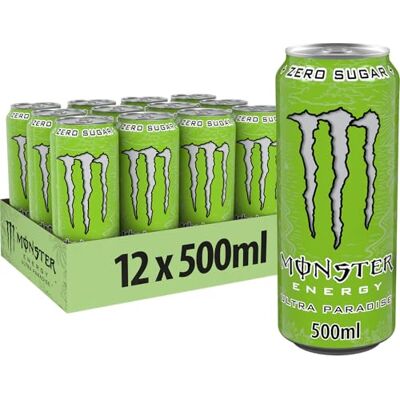 Monster Cable ENERGY Ultra Paradise boisson énergisante, lot de 12 canettes de 50 cl - Publicité Monster Cable ENERGY Ultra Paradise boisson énergisante, lot de 12 canettes de 50 cl - Publicité