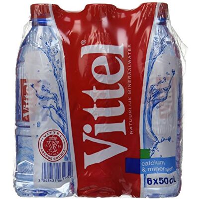 Vittel Set de 6 Bouteilles d'Eau Minérale Naturelle 50 cl - Publicité Vittel Set de 6 Bouteilles d'Eau Minérale Naturelle 50 cl - Publicité