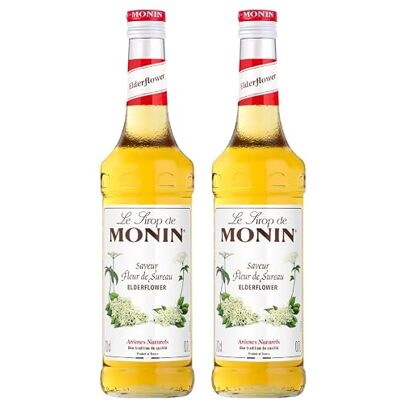 Monin lot de 2 bouteilles Sirop Saveur Fleur de Sureau Pour Cocktail, Thé Glacé, Limonade Arômes Naturels Bouteille en Verre 2 * 70 cl - Publicité Monin lot de 2 bouteilles Sirop Saveur Fleur de Sureau Pour Cocktail, Thé Glacé, Limonade Arômes Naturels Bouteille en Verre 2 * 70 cl - Publicité