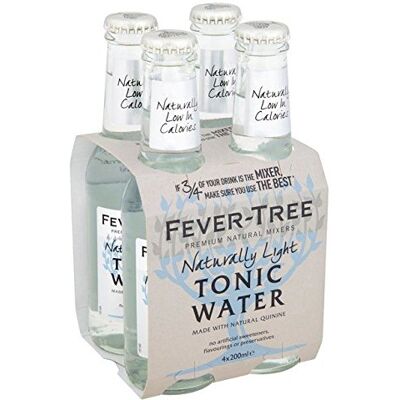Fever-Tree Naturally Light Tonic Water Lot de 4 flacons d'eau de 200 ml - Publicité Fever-Tree Naturally Light Tonic Water Lot de 4 flacons d'eau de 200 ml - Publicité