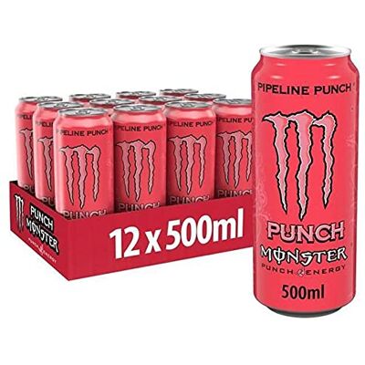 Monster Cable Energy Drink Pipeline Punch 12 x 0,5l - Publicité Monster Cable Energy Drink Pipeline Punch 12 x 0,5l - Publicité