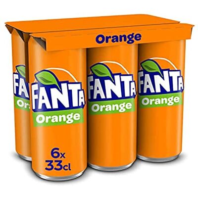 Fanta Soda orange aux aromes naturels Le pack de 6 canettes de 33cl - Publicité Fanta Soda orange aux aromes naturels Le pack de 6 canettes de 33cl - Publicité