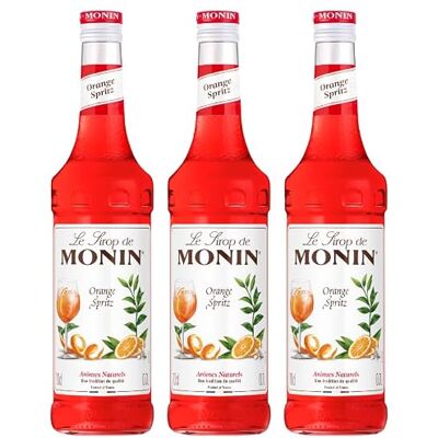 Monin lot de 3 bouteilles Sirop d'Orange pour Spritz Pour Cocktail avec ou sans alcool Arômes Naturels Bouteille en verre 3 * 70 cl - Publicité Monin lot de 3 bouteilles Sirop d'Orange pour Spritz Pour Cocktail avec ou sans alcool Arômes Naturels Bouteille en verre 3 * 70 cl - Publicité