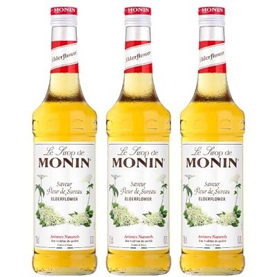Monin lot de 3 bouteilles Sirop Saveur Fleur de Sureau Pour Cocktail, Thé Glacé, Limonade Arômes Naturels Bouteille en Verre 3 * 70 cl - Publicité Monin lot de 3 bouteilles Sirop Saveur Fleur de Sureau Pour Cocktail, Thé Glacé, Limonade Arômes Naturels Bouteille en Verre 3 * 70 cl - Publicité