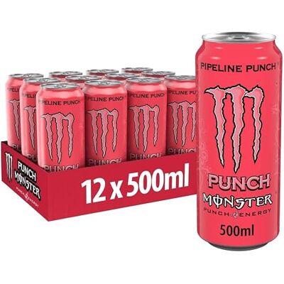 Monster Cable Energy Pipeline Punch boisson énergisante, lot de 12 canettes de 50 cl - Publicité Monster Cable Energy Pipeline Punch boisson énergisante, lot de 12 canettes de 50 cl - Publicité